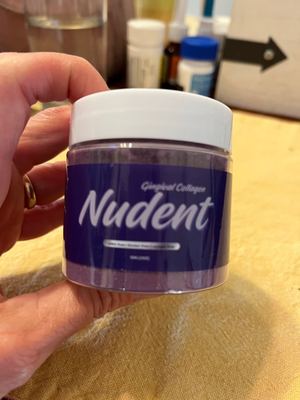 Nudent Collagen for receding gums.